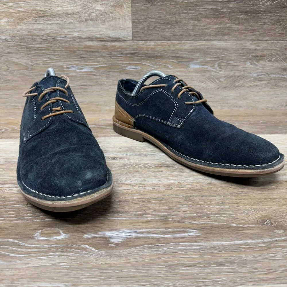 Kenneth Cole Alec Blue Suede Oxford Shoes Men's Size 9.5